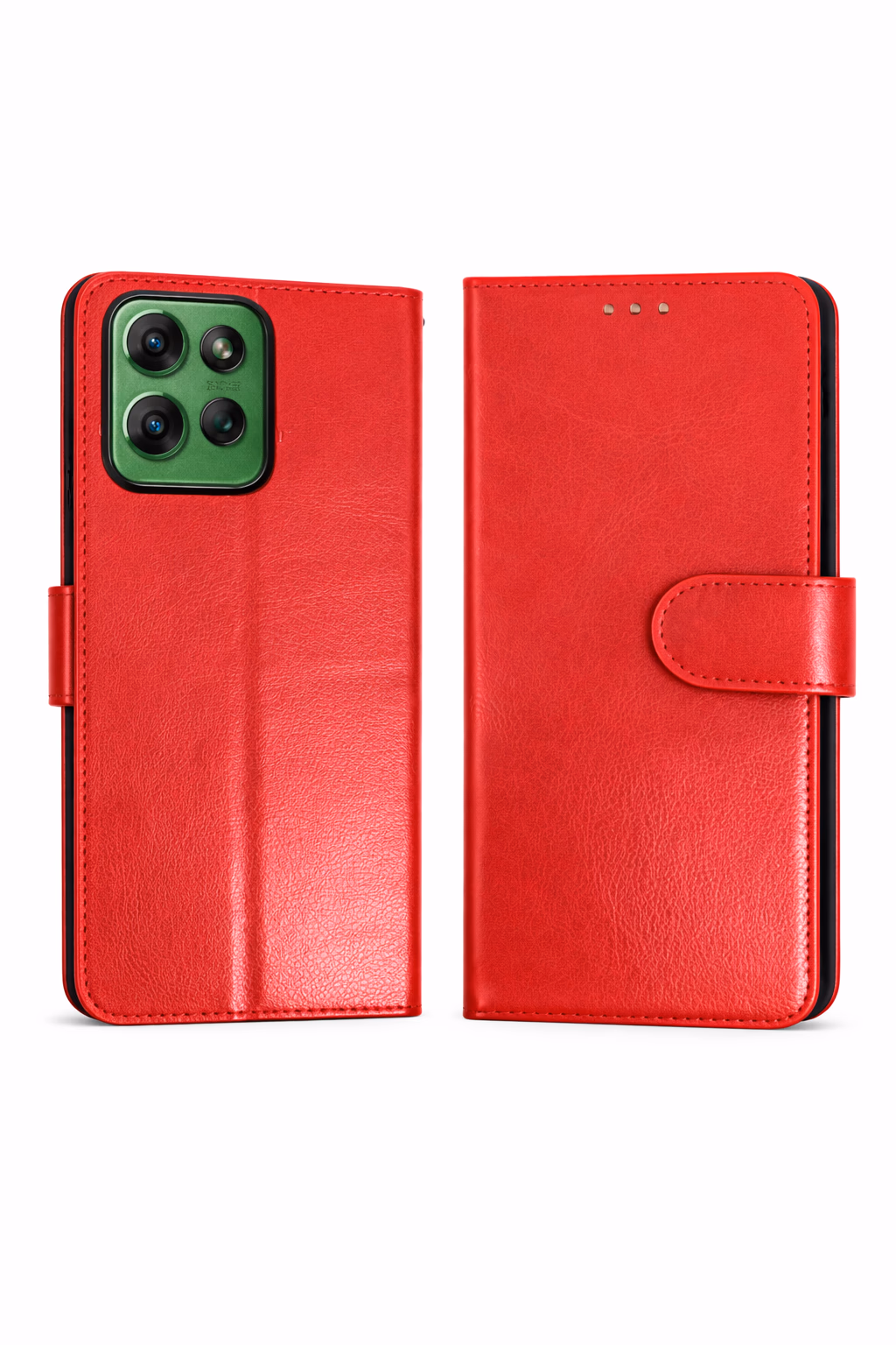 Motorola G-Power 2025 - Classic Leather Wallet - Red